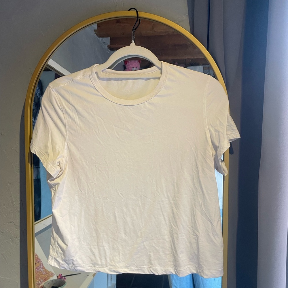 CRZ YOGA Cream Short Sleeve Tee